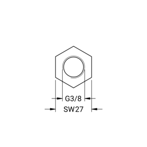 Maßzeichnung NOVALAB Écrou hexagonal pour raccords, Artikelnummer: 71 0962 10 00